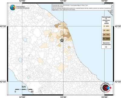 Mappa territorio comunale con almeno 3 questionari