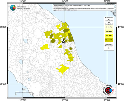 Mappa territorio comunale con almeno 3 questionari