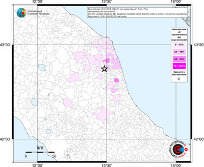 Mappa territorio comunale con almeno 3 questionari