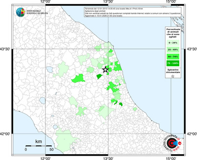 Mappa territorio comunale con almeno 3 questionari