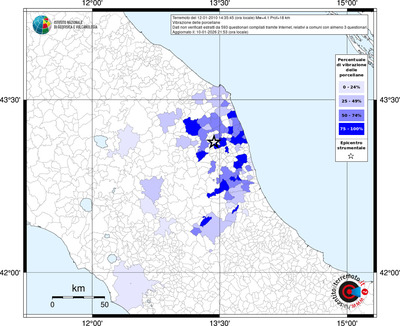 Mappa territorio comunale con almeno 3 questionari