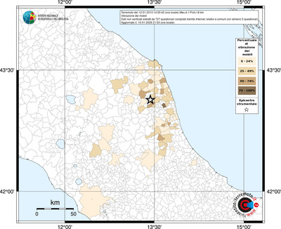 Mappa territorio comunale con almeno 3 questionari