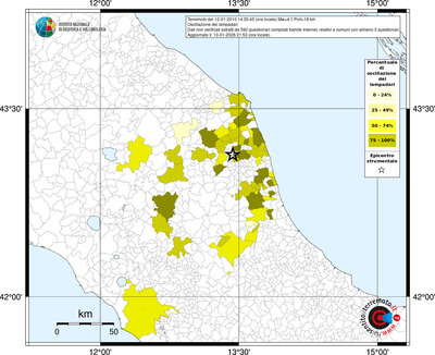 Mappa territorio comunale con almeno 3 questionari