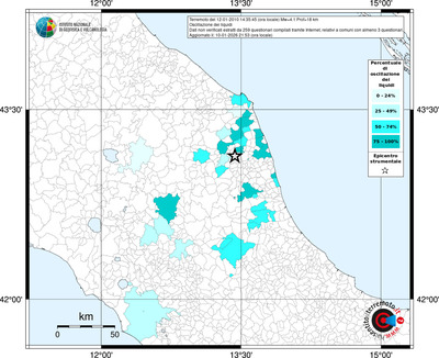 Mappa territorio comunale con almeno 3 questionari