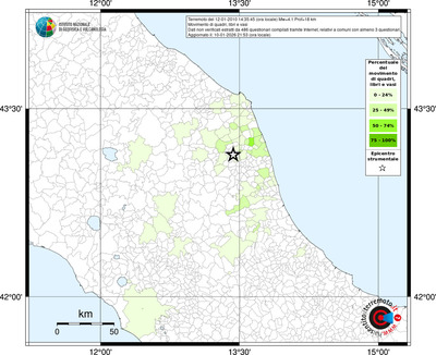 Mappa territorio comunale con almeno 3 questionari