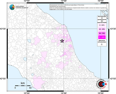 Mappa territorio comunale con almeno 3 questionari