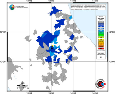 Mappa EMS - territori comuni