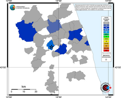 Mappa EMS - territori comuni