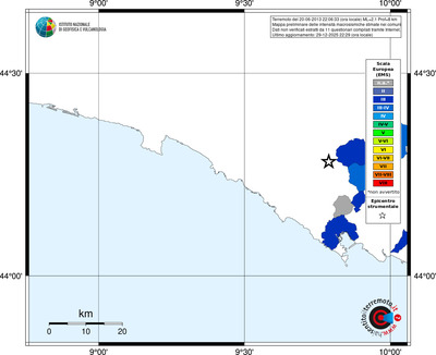 Mappa EMS - territori comuni