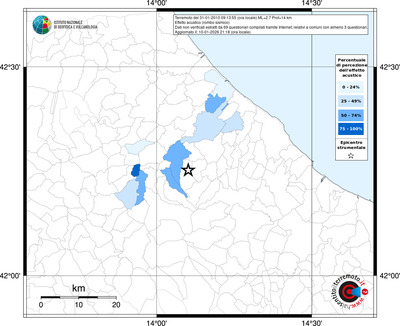 Mappa territorio comunale con almeno 3 questionari