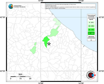 Mappa territorio comunale con almeno 3 questionari