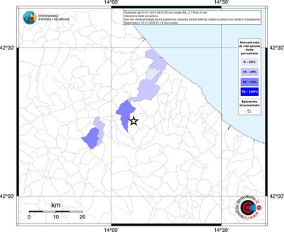 Mappa territorio comunale con almeno 3 questionari
