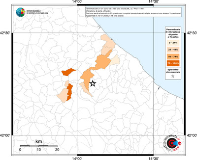 Mappa territorio comunale con almeno 3 questionari