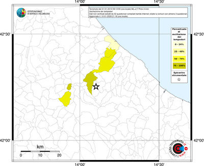 Mappa territorio comunale con almeno 3 questionari