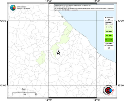 Mappa territorio comunale con almeno 3 questionari