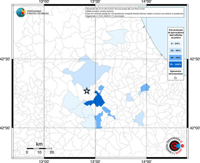 Mappa territorio comunale con almeno 3 questionari