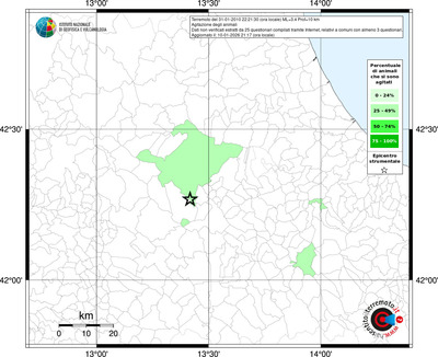 Mappa territorio comunale con almeno 3 questionari