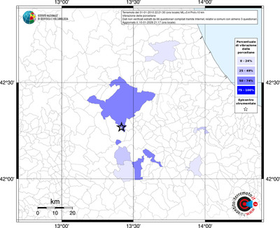 Mappa territorio comunale con almeno 3 questionari