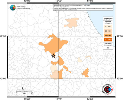 Mappa territorio comunale con almeno 3 questionari