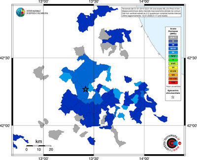Mappa EMS - territori comuni