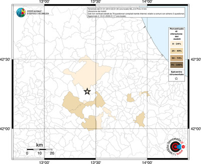 Mappa territorio comunale con almeno 3 questionari