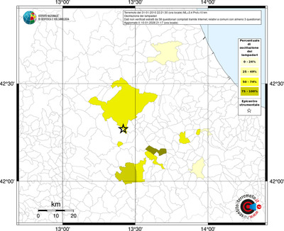 Mappa territorio comunale con almeno 3 questionari