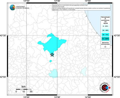 Mappa territorio comunale con almeno 3 questionari