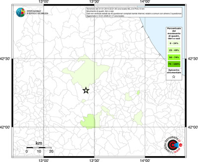 Mappa territorio comunale con almeno 3 questionari