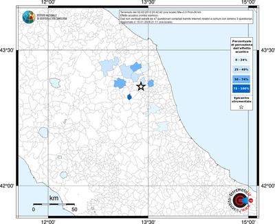 Mappa territorio comunale con almeno 3 questionari