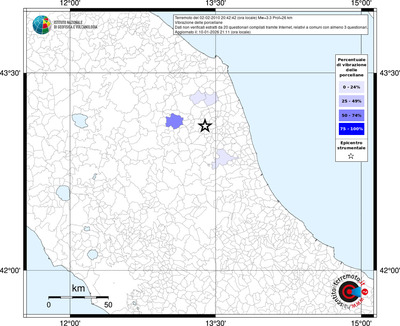 Mappa territorio comunale con almeno 3 questionari