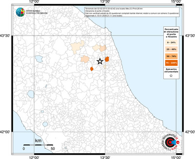 Mappa territorio comunale con almeno 3 questionari