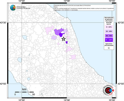 Mappa territorio comunale con almeno 3 questionari