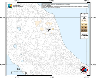 Mappa territorio comunale con almeno 3 questionari
