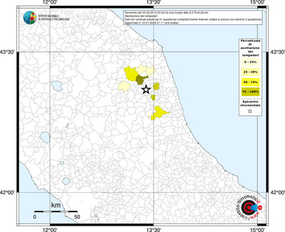 Mappa territorio comunale con almeno 3 questionari