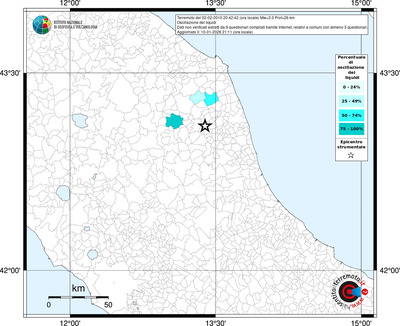 Mappa territorio comunale con almeno 3 questionari