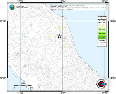Mappa territorio comunale con almeno 3 questionari