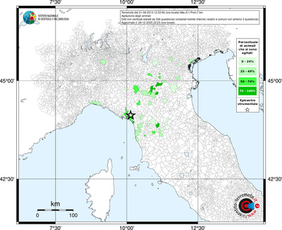 Mappa territorio comunale con almeno 3 questionari