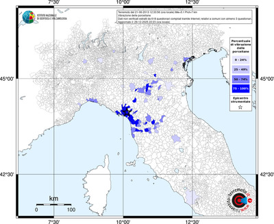 Mappa territorio comunale con almeno 3 questionari