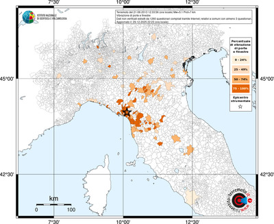Mappa territorio comunale con almeno 3 questionari