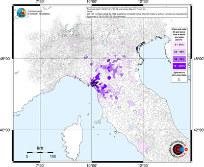 Mappa territorio comunale con almeno 3 questionari