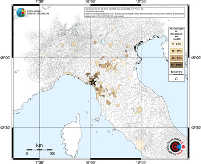 Mappa territorio comunale con almeno 3 questionari