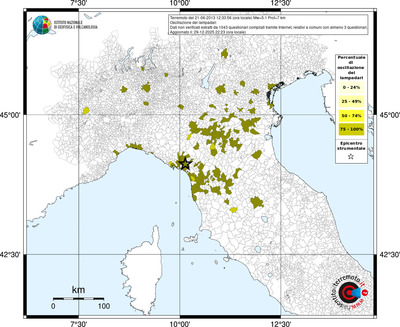 Mappa territorio comunale con almeno 3 questionari