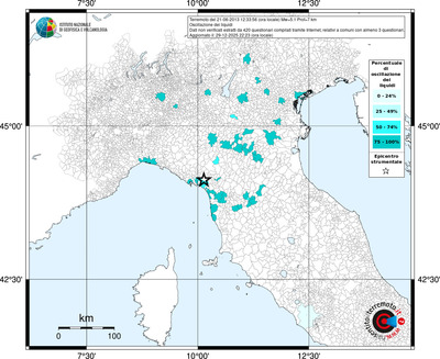 Mappa territorio comunale con almeno 3 questionari