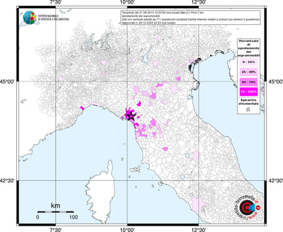 Mappa territorio comunale con almeno 3 questionari