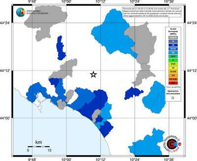 Mappa EMS - territori comuni