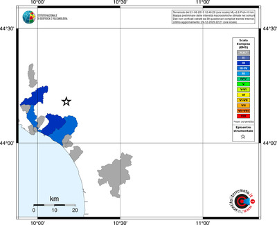 Mappa EMS - territori comuni