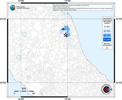 Mappa territorio comunale con almeno 3 questionari