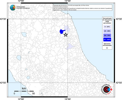 Mappa territorio comunale con almeno 3 questionari