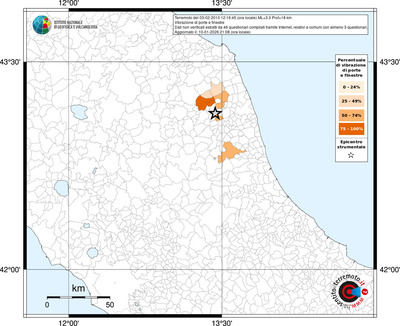 Mappa territorio comunale con almeno 3 questionari