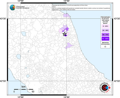Mappa territorio comunale con almeno 3 questionari